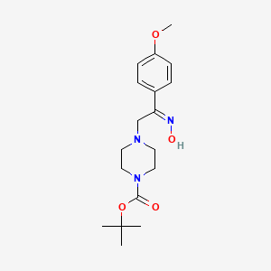 molecular formula C18H27N3O4 B7780061 tert-butyl 4-[(2Z)-2-hydroxyimino-2-(4-methoxyphenyl)ethyl]piperazine-1-carboxylate 