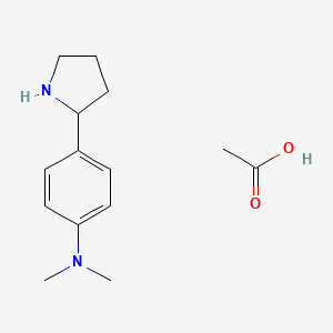 molecular formula C14H22N2O2 B7780067 Dimethyl-(4-pyrrolidin-2-yl-phenyl)-amine monoacetate 
