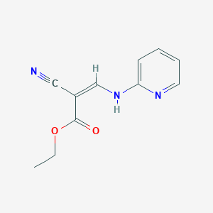 molecular formula C11H11N3O2 B7780092 ethyl (Z)-2-cyano-3-(pyridin-2-ylamino)prop-2-enoate 