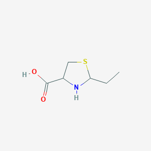 molecular formula C6H11NO2S B077801 4-Thiazolidinecarboxylic acid, 2-ethyl- CAS No. 14347-73-0