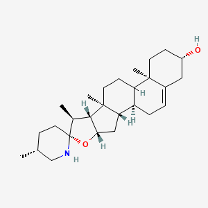 molecular formula C27H43NO2 B7780136 (1S,2S,4S,5'R,6R,7S,8R,9S,13R,16S)-5',7,9,13-tetramethylspiro[5-oxapentacyclo[10.8.0.02,9.04,8.013,18]icos-18-ene-6,2'-piperidine]-16-ol 
