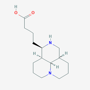 molecular formula C15H26N2O2 B7780145 4-[(5S,6R,9R,13R)-1,7-diazatricyclo[7.3.1.05,13]tridecan-6-yl]butanoic acid 