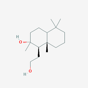 molecular formula C16H30O2 B7780158 Decahydro-2-hydroxy-2,5,5,8a-tetramethyl-1-naphthalene ethanol 