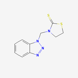 molecular formula C10H10N4S2 B7780239 3-(1H-1,2,3-Benzotriazol-1-ylmethyl)-1,3-thiazolidine-2-thione 
