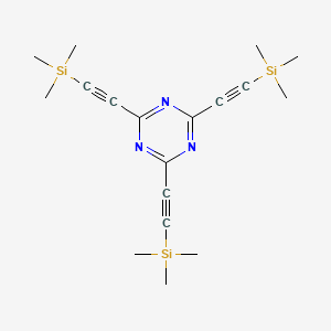 molecular formula C18H27N3Si3 B7780243 2,4,6-Tris((trimethylsilyl)ethynyl)-1,3,5-triazine 