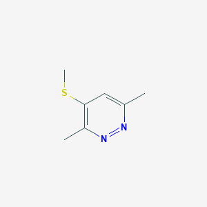 molecular formula C7H10N2S B7780260 3,6-Dimethyl-4-(methylsulfanyl)pyridazine 