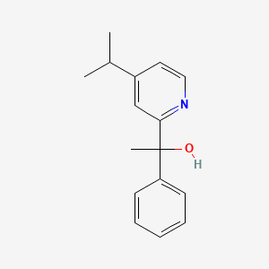 molecular formula C16H19NO B7780317 1-Phenyl-1-[4-(propan-2-yl)pyridin-2-yl]ethan-1-ol 