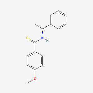 molecular formula C16H17NOS B7780373 Benzenecarbothioamide, 4-methoxy-N-[(1R)-1-phenylethyl]- CAS No. 867191-90-0