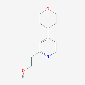2-[4-(Oxan-4-yl)pyridin-2-yl]ethan-1-ol