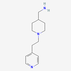 {1-[2-(Pyridin-4-yl)ethyl]piperidin-4-yl}methanamine