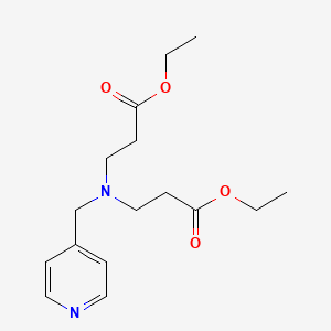 molecular formula C16H24N2O4 B7780458 Ethyl 3-[(3-ethoxy-3-oxopropyl)(pyridin-4-ylmethyl)amino]propanoate 