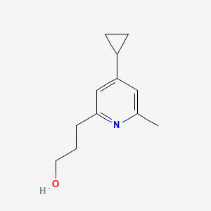 molecular formula C12H17NO B7780501 3-(4-Cyclopropyl-6-methylpyridin-2-yl)propan-1-ol 