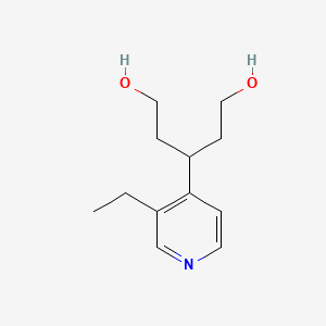molecular formula C12H19NO2 B7780529 3-(3-Ethylpyridin-4-yl)pentane-1,5-diol 