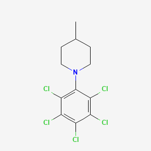 molecular formula C12H12Cl5N B7780547 4-Methyl-1-(pentachlorophenyl)piperidine 