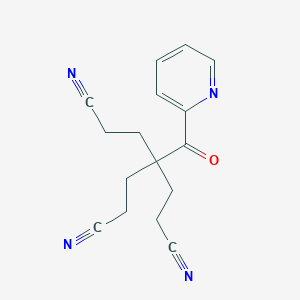 molecular formula C16H16N4O B7780557 4-(2-Cyanoethyl)-4-(pyridine-2-carbonyl)heptanedinitrile 