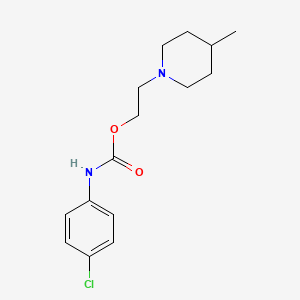 molecular formula C15H21ClN2O2 B7780579 2-(4-methylpiperidin-1-yl)ethyl N-(4-chlorophenyl)carbamate 