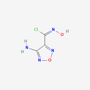 molecular formula C3H3ClN4O2 B7780628 1,2,5-Oxadiazole-3-carboximidoyl chloride, 4-amino-N-hydroxy- 