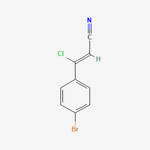 molecular formula C9H5BrClN B7780676 3-(4-溴苯基)-3-氯丙烯腈 