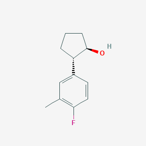 molecular formula C12H15FO B7780692 trans-2-(4-Fluoro-3-methylphenyl)cyclopentanol 