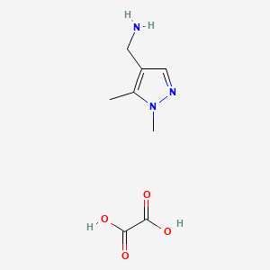 molecular formula C8H13N3O4 B7780724 (1,5-Dimethyl-1H-pyrazol-4-yl)methanamine oxalate 