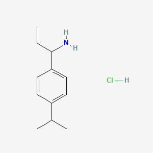 molecular formula C12H20ClN B7780727 1-(4-Isopropylphenyl)propan-1-amine hydrochloride CAS No. 1197236-36-4