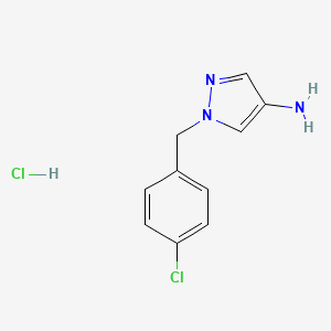 molecular formula C10H11Cl2N3 B7780729 1-(4-Chlorobenzyl)-1H-pyrazol-4-amine hydrochloride 