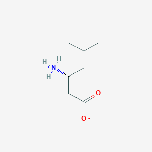 (3R)-3-azaniumyl-5-methylhexanoate