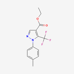 molecular formula C14H13F3N2O2 B7780780 Ethyl 1-(4-methylphenyl)-5-(trifluoromethyl)-1H-pyrazole-4-carboxylate CAS No. 948293-70-7