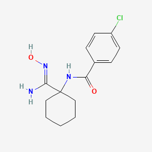 molecular formula C14H18ClN3O2 B7780833 4-Chloro-N-[1-(N-hydroxycarbamimidoyl)-cyclohexyl]-benzamide 