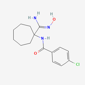 4-Chloro-N-[1-(N-hydroxycarbamimidoyl)-cycloheptyl]benzamide