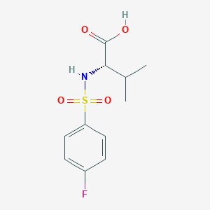 molecular formula C11H14FNO4S B7780871 N-[(4-fluorophenyl)sulfonyl]-L-valine 
