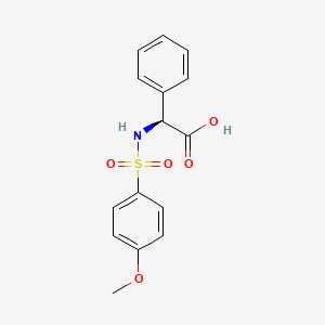 molecular formula C15H15NO5S B7780876 (S)-2-(4-methoxyphenylsulfonamido)-2-phenylacetic acid 