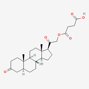 molecular formula C25H36O6 B7780913 4-[2-[(5S,8R,9S,10S,13S,14S,17S)-10,13-dimethyl-3-oxo-1,2,4,5,6,7,8,9,11,12,14,15,16,17-tetradecahydrocyclopenta[a]phenanthren-17-yl]-2-oxoethoxy]-4-oxobutanoic acid 