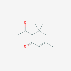 molecular formula C11H16O2 B7780923 6-Acetyl-3,5,5-trimethylcyclohex-2-en-1-one 