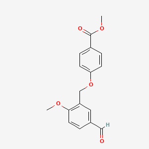 molecular formula C17H16O5 B7780935 Methyl 4-[(5-formyl-2-methoxybenzyl)oxy]benzoate 