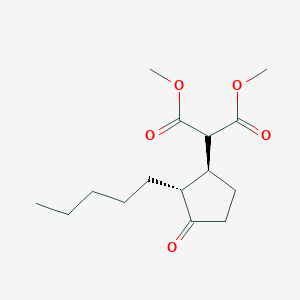 molecular formula C15H24O5 B7780949 [(1S,2R)-2-Pentyl-3-oxocyclopentyl]malonic acid dimethyl ester 
