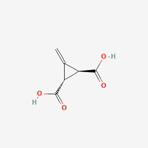 molecular formula C6H6O4 B7780972 反式-3-亚甲基环丙烷-1,2-二羧酸 CAS No. 148152-68-5