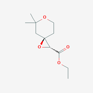 molecular formula C11H18O4 B7781022 ethyl (2R,3R)-5,5-dimethyl-1,6-dioxaspiro[2.5]octane-2-carboxylate 