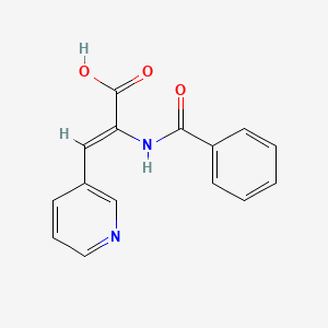 molecular formula C15H12N2O3 B7781043 (Z)-2-benzamido-3-pyridin-3-ylprop-2-enoic acid CAS No. 89890-93-7