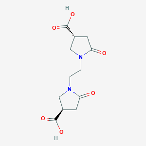 molecular formula C12H16N2O6 B7781047 (3R)-1-[2-[(4R)-4-carboxy-2-oxopyrrolidin-1-yl]ethyl]-5-oxopyrrolidine-3-carboxylic acid 