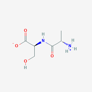 molecular formula C6H12N2O4 B7781079 (2S)-2-[[(2S)-2-azaniumylpropanoyl]amino]-3-hydroxypropanoate 