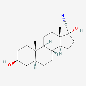 (3S,5S,8R,9S,10S,13S,14S,17R)-3,17-dihydroxy-10,13-dimethyl-1,2,3,4,5,6,7,8,9,11,12,14,15,16-tetradecahydrocyclopenta[a]phenanthrene-17-carbonitrile