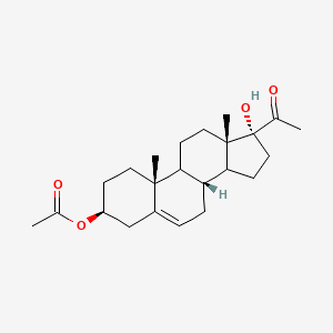 molecular formula C23H34O4 B7781141 (3S,8R,10R,13S,17R)-17-acetyl-17-hydroxy-10,13-dimethyl-2,3,4,7,8,9,10,11,12,13,14,15,16,17-tetradecahydro-1H-cyclopenta[a]phenanthren-3-yl acetate 