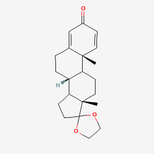 molecular formula C21H28O3 B7781185 (8R,10R,13S)-10,13-dimethyl-7,8,9,10,11,12,13,14,15,16-decahydrospiro[cyclopenta[a]phenanthrene-17,2'-[1,3]dioxolan]-3(6H)-one 