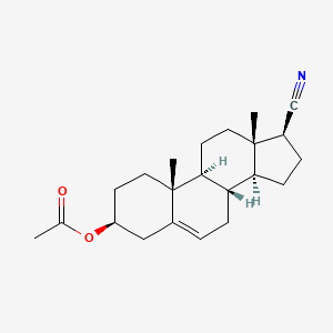 molecular formula C22H31NO2 B7781187 [(3S,8S,9S,10R,13S,14S,17S)-17-cyano-10,13-dimethyl-2,3,4,7,8,9,11,12,14,15,16,17-dodecahydro-1H-cyclopenta[a]phenanthren-3-yl] acetate 
