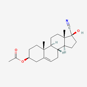 molecular formula C22H31NO3 B7781193 [(3S,8R,9S,10R,13S,14S,17S)-17-cyano-17-hydroxy-10,13-dimethyl-1,2,3,4,7,8,9,11,12,14,15,16-dodecahydrocyclopenta[a]phenanthren-3-yl] acetate 