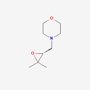 molecular formula C9H17NO2 B7781225 (R)-4-((3,3-dimethyloxiran-2-yl)methyl)morpholine 