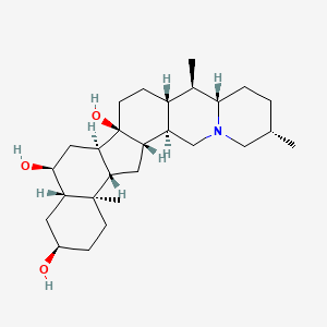 molecular formula C27H45NO3 B7781243 (3R,4aS,5S,6aR,6bR,8aS,9R,9aS,12S,15aR,15bS,16aS,16bR)-9,12,16b-trimethyltetracosahydrobenzo[4,5]indeno[1,2-h]pyrido[1,2-b]isoquinoline-3,5,6b-triol 