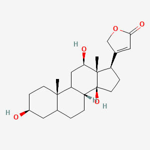 molecular formula C23H34O5 B7781247 3-[(3S,8R,10S,12R,13S,14S,17R)-3,12,14-trihydroxy-10,13-dimethyl-1,2,3,4,5,6,7,8,9,11,12,15,16,17-tetradecahydrocyclopenta[a]phenanthren-17-yl]-2H-furan-5-one 