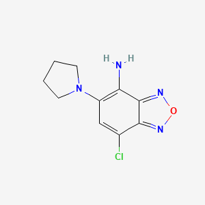 molecular formula C10H11ClN4O B7781299 7-Chloro-5-pyrrolidin-1-yl-2,1,3-benzoxadiazol-4-amine 